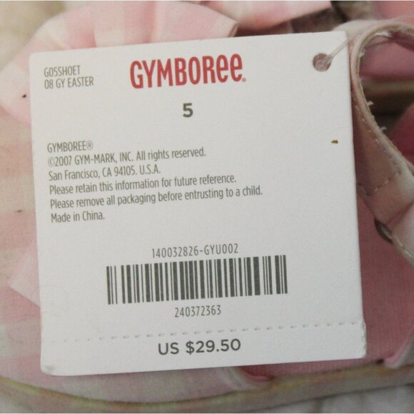2008 Gymboree Ice Cream Social Easter Pink Gingham Mary Jane Sandals Baby Girl - Picture 10 of 10